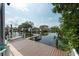 Enjoy the views of the canal from the property's wood dock at 4643 Bay Crest Dr, Tampa, FL 33615