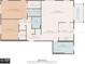 Detailed floor plan showcasing layout of living room, kitchen, bedrooms, bathrooms, and screened balcony at 6190 80Th N St # 411, St Petersburg, FL 33709