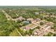 Overhead shot of home with in-ground pool surrounded by lush greenery in a serene, rural neighborhood at 7206 River Country Dr, Weeki Wachee, FL 34607