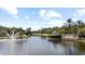 Community entrance view of pond, fountain and gazebo at 8015 Hampton Glen Dr, Tampa, FL 33647