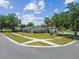 Residential street view of home featuring an expansive green lawn and sidewalk with shade trees at 10408 Butia Pl, Tampa, FL 33618