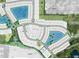 Community map showcasing homesites, water features, trails, and planned amenities at 11236 Kingly Ln, Odessa, FL 33556