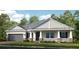 Charming single-story home with stone accents, well-manicured lawn, and a welcoming covered front porch at 11236 Kingly Ln, Odessa, FL 33556