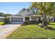 Charming single-story home featuring a well-manicured lawn, mature trees, and inviting curb appeal at 11446 Sinatra Ct, New Port Richey, FL 34654
