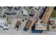 Aerial view of charming neighborhood with beach houses and ocean access in a desirable location at 17606 Lee Ave, Redington Shores, FL 33708