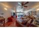 Comfortable living room with hardwood floors, cozy seating, and views of the ocean at 17606 Lee Ave, Redington Shores, FL 33708