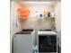 Convenient laundry room with washer, dryer, and ample storage space at 17847 Althea Blue Pl, Lutz, FL 33558