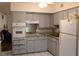 Functional kitchen features updated appliances, neutral cabinets, and ample countertop space at 2020 World Parkway Blvd # 12, Clearwater, FL 33763