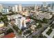 Aerial view showcases downtown location near the bay, emphasizing the property's access to urban amenities and waterfront views at 219 4Th N Ave # 201, St Petersburg, FL 33701