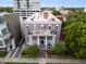 Aerial view of building with a red roof and inviting outdoor spaces, emphasizing its charm and curb appeal at 219 4Th N Ave # 201, St Petersburg, FL 33701