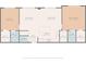 Detailed floor plan showcasing the layout of the bedrooms, living room, kitchen, and bathrooms at 219 4Th N Ave # 201, St Petersburg, FL 33701