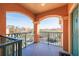 Enjoy the views from this balcony with metal railings overlooking the neighborhood at 2722 Via Tivoli # 430A, Clearwater, FL 33764