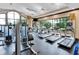 Bright gym offers ceiling fans and an assortment of treadmills and weight machines at 3166 Francoa Dr, Odessa, FL 33556