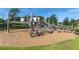 Unique wooden playground structure for climbing and adventure at 3166 Francoa Dr, Odessa, FL 33556