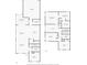 Detailed floor plan showcasing the layout of the bedrooms, bathrooms, kitchen, and living areas at 3757 Villamore Ln, Odessa, FL 33556