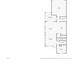 First floor plan with a kitchen, living room, dining room, bedroom and two car garage at 3757 Villamore Ln, Odessa, FL 33556