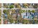 An aerial view showing neighborhood streets and tree coverage surrounding the property at 4642 29Th N Ave, St Petersburg, FL 33713