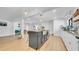 Well-appointed kitchen island with stainless steel sink and fixtures providing ample counter space at 4642 29Th N Ave, St Petersburg, FL 33713