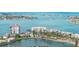 Aerial view of waterfront condos with tropical landscaping and lakefront property and the intercoastal waterway at 6105 Bahia Del Mar Cir # 683, St Petersburg, FL 33715