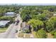 Aerial view of home with mature trees and a detached garage, plus major street access at 702 W Virginia Ave, Tampa, FL 33603