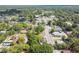 Aerial view highlighting residential homes nestled among mature trees and landscaping at 702 W Virginia Ave, Tampa, FL 33603