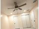 Bedroom with fan and recessed lights, complemented by crisp white walls and doors at 733 Holly Ter, Brandon, FL 33511