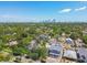 A captivating aerial view of a city skyline and lush neighborhoods under a clear, blue sky at 834 26Th N Ave, St Petersburg, FL 33704