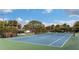 Private tennis court surrounded by lush greenery, offering a perfect recreational space at 845 S Gulfview Blvd # 110, Clearwater Beach, FL 33767
