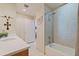 Bathroom showcasing the vanity, mirror, toilet, and bathtub with shower head at 1208 E Kennedy Blvd # 831, Tampa, FL 33602