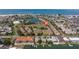 Aerial view of waterfront neighborhood with ocean view at 12321 Sun Vista W Ct # 52, Treasure Island, FL 33706