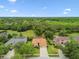 Scenic aerial view of homes featuring lush greenery, manicured lawns, and tree-lined streets at 19106 Beckett Dr, Odessa, FL 33556