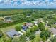 A stunning aerial view of a property, nestled among lush greenery, showing its private location at 19620 Eagle Crest Dr, Lutz, FL 33549
