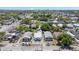 Wide angle aerial view of the houses in the neighborhood and downtown in the distance at 2306 W Ivy St, Tampa, FL 33607