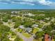 Residential area shot showcasing many houses and trees under a partly cloudy blue sky at 3236 San Pedro St, Clearwater, FL 33759