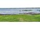 Scenic lake view with grassy shoreline and wildlife, offering tranquil natural beauty at 3727 Janus Way, Palm Harbor, FL 34685