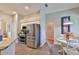 Well-lit kitchen features stainless steel appliances and convenient breakfast nook at 4942 Willow Ridge Ter, Valrico, FL 33596