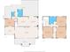 Detailed floor plan of a home, highlighting the layout of the kitchen, living room, bedrooms, and bathrooms across two floors at 516 14Th Ne Ave, St Petersburg, FL 33701