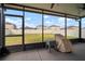 The screened patio offers clear backyard views, providing an excellent space for relaxation and outdoor entertainment at 9640 Lemon Drop Loop, Ruskin, FL 33573