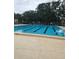Large community pool featuring multiple lanes and lounge chairs for residents' enjoyment at 11802 Raintree Lake Ln # B, Temple Terrace, FL 33617