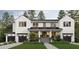 Stunning two-story home features a modern design, a lush green lawn, and a welcoming front porch at 146 Bosphorous Ave, Tampa, FL 33606