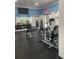 Community gym with weightlifting equipment, mirrors, and a modern fitness environment at 1600 Still River Dr, Venice, FL 34293
