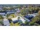 Aerial view of a home in a neighborhood with beautiful landscaping and well-maintained yards at 2285 Victory Ave, Largo, FL 33770