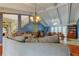 Spacious living room features vaulted ceilings, fireplace, and an open layout at 4908 Rockledge Cir, Tampa, FL 33624