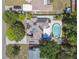 Aerial view of home with solar panels and a backyard pool at 5010 8Th N Ave, St Petersburg, FL 33710