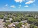 A high-angle aerial view showing the suburban neighborhood at 5010 8Th N Ave, St Petersburg, FL 33710