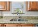 Close up of the kitchen sink, faucet, and granite countertops at 5010 8Th N Ave, St Petersburg, FL 33710