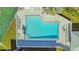 Overhead view of the community pool and patio at 1125 Pinellas Bayway S # 103, Tierra Verde, FL 33715