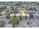 Aerial view of a multifamily property complex with ample parking spaces at 1221 Drew St # E12, Clearwater, FL 33755