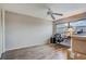Bedroom featuring laminate flooring and a ceiling fan at 1221 Drew St # E12, Clearwater, FL 33755
