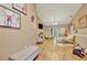 Inviting living room with fireplace, and neutral color palette at 1505 E 99Th Ave, Tampa, FL 33612